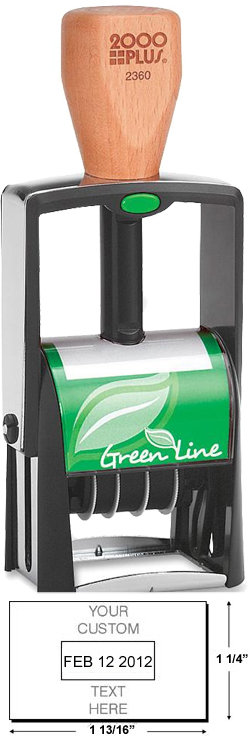 4 line 2000 Plus Ecofriendly Stamp Dater 1 color